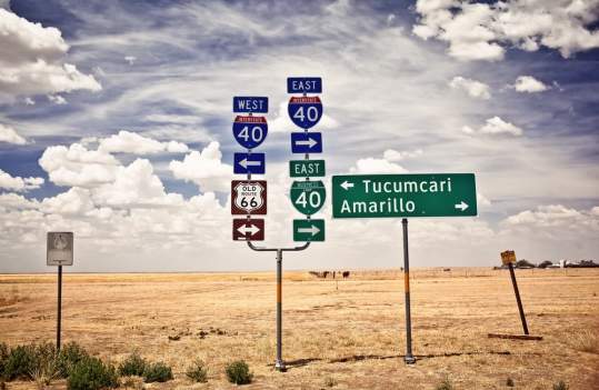 Highway Signs to Amarillo