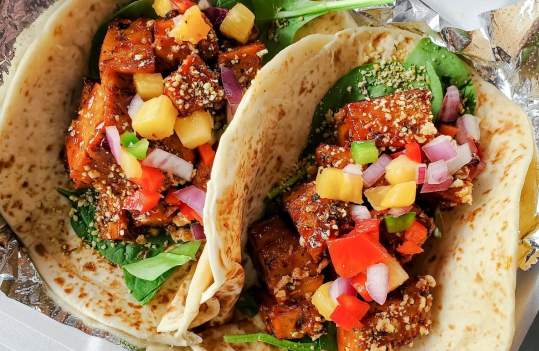Yellow City Street Food Vegan Hulk (aka jerk chicken taco)