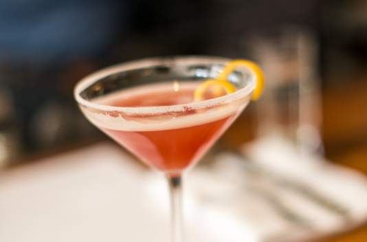 Copy of Pink cocktail in martini glass