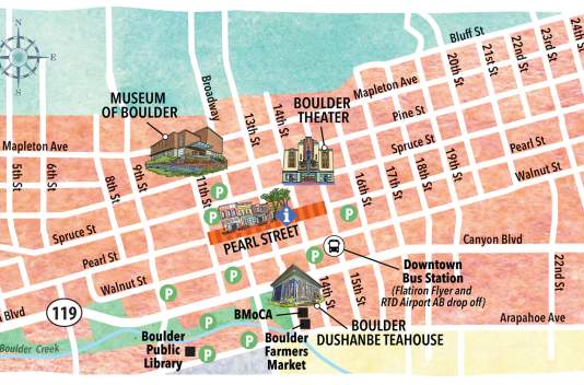 Downtown Boulder Map
