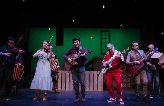 Group of people playing instruments at Amarillo Little Theater Adventure Space