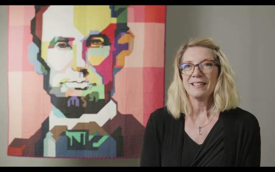 Abe Lincoln Quilt Mural