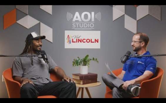 Lincoln Visits with Keenan Eats with Here for the Food Festival