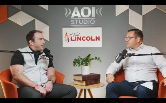 Lincoln Visits with Arek Olson with Husker Athletics