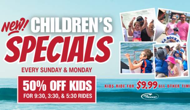 50% off children's tickets!