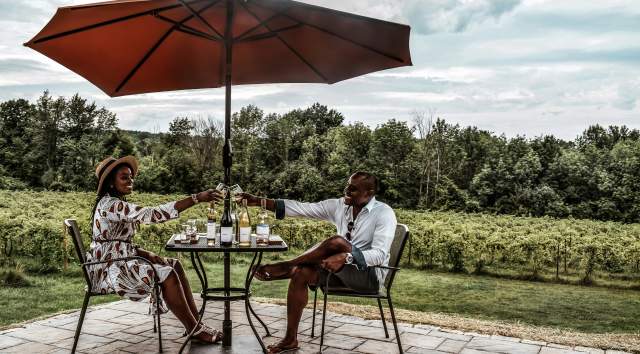 Couple at Shelburne Vineyard