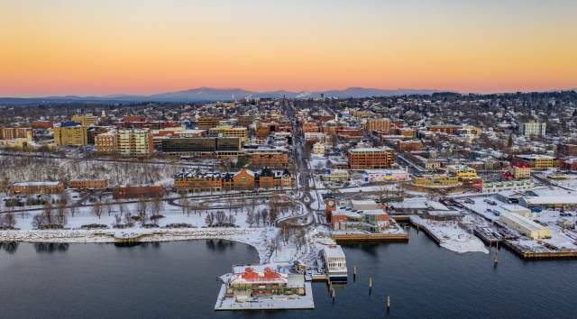 Winter Waterfront Aerial