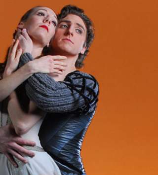 Ballet West's Annie Breneman and Christopher Ruud in "Hamlet and Ophelia