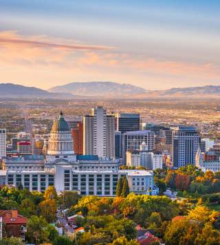 Salt Lake City in the fall.