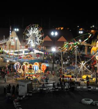 Utah State Fair Midway at Night