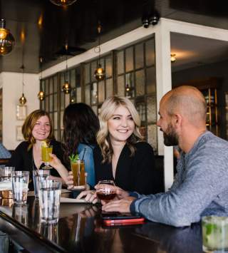 Friends Drinking at Copper Common
