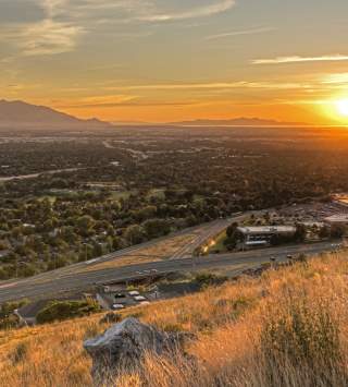Sunset on Salt Lake Valley