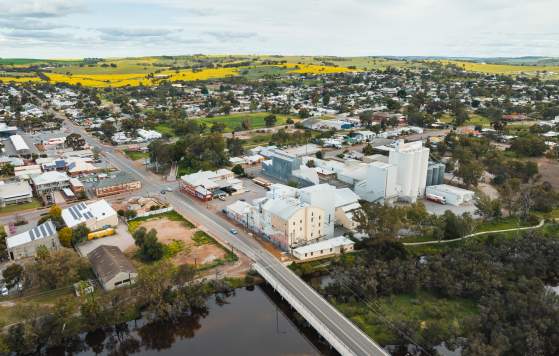 Aerial view of Northam township, Avon Valley