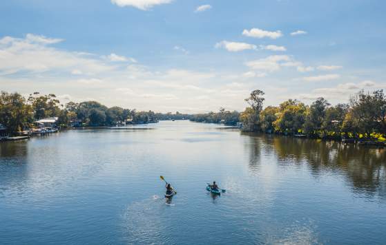 Kayaking along Dwellingup waterways