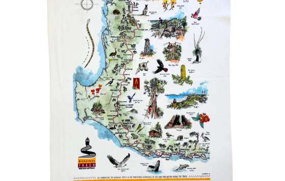 Bibbulmun Track Illustrated Map Tea Towel