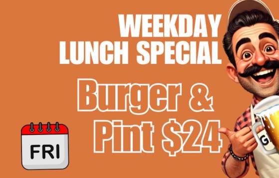 Friday Lunch Special - Burger & Pint at Supa Golf and Supa Putt