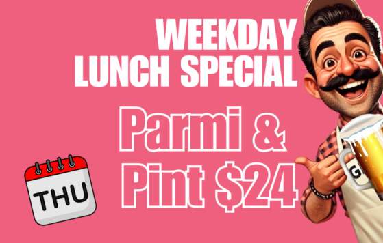 Thursday Lunch Special - Parmi & Pint at Supa Golf and Supa Putt