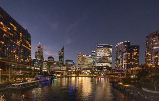 Perth City Night Time