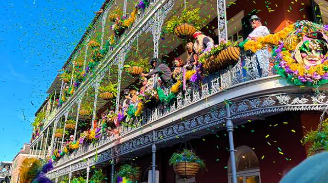 Mardi Gras French Quarter Balcony
