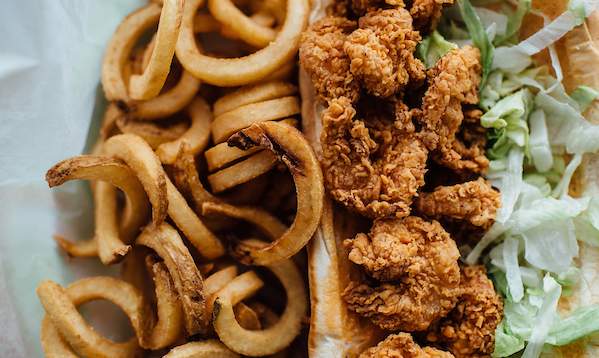 Lunch Box Fried Shrimp Po-Boy