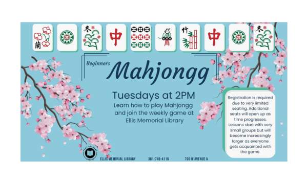 Mahjongg @ Ellis Memorial Library
