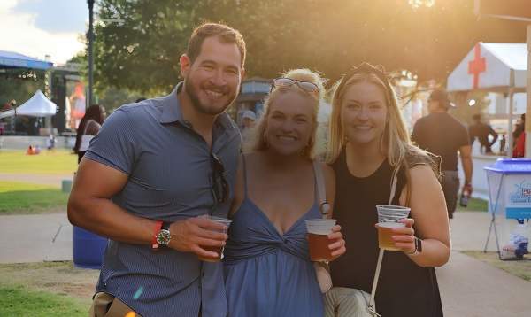 group of friends with shadow