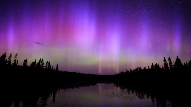 Northern Lights over a lake