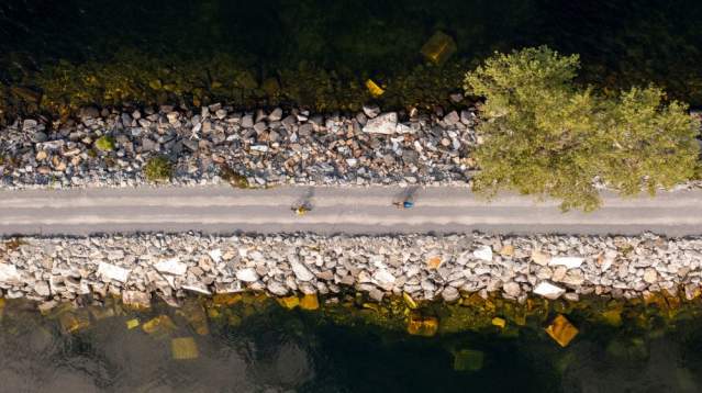 A Causeway Aerial - Biking