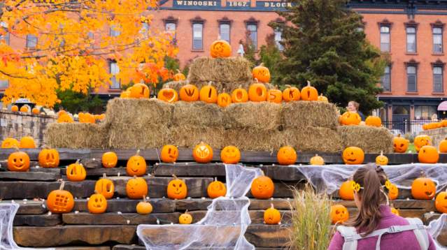 Halloween pumpkins in Winooski Rotary