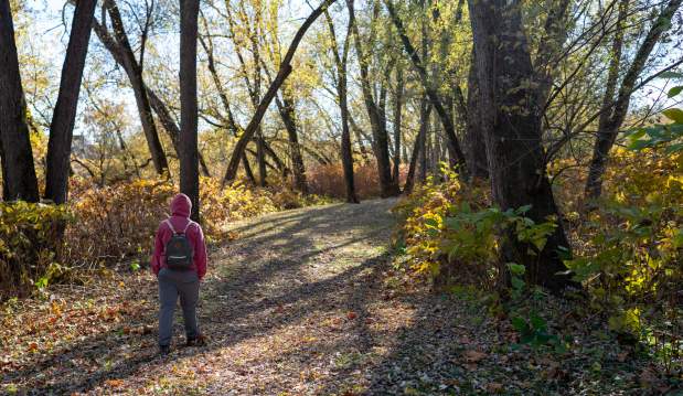 Fall Hiking at Milton State Park