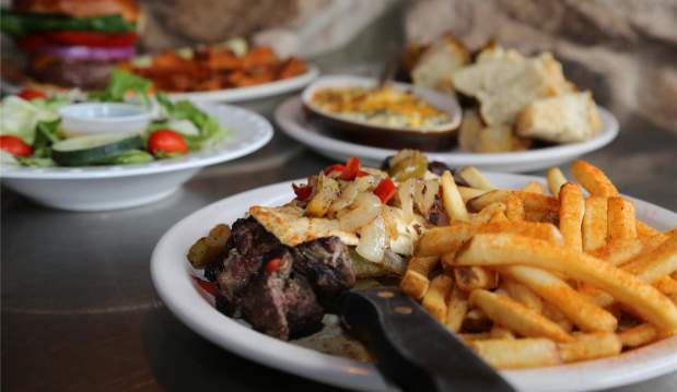 Steak and eggs, french fries