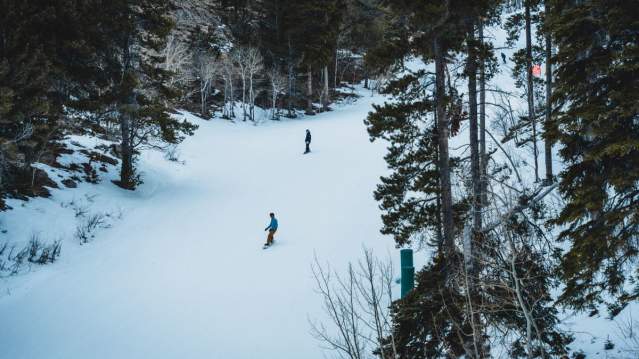 Snowboarding at Hogadon