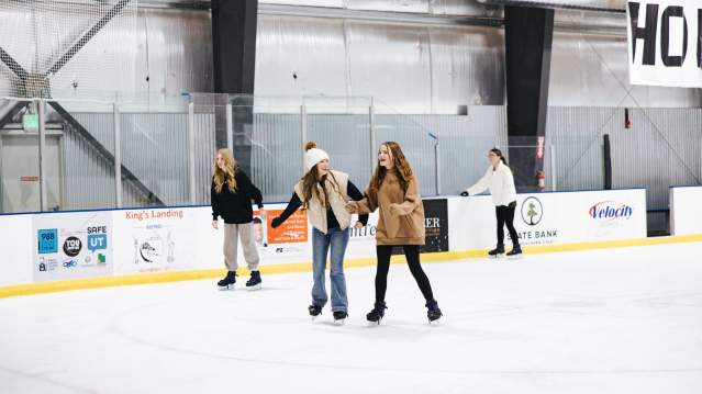 ice skating at kjs ice barn