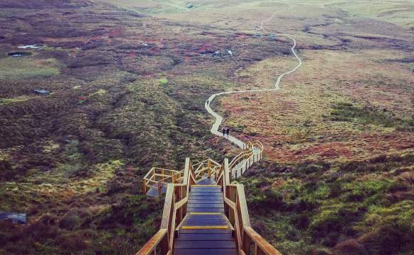 Cuilcagh Boardwalk stretching far and wide