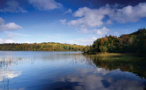Stunning view of the water at Lower Lough Erne in County Fermanagh on a sunny day
