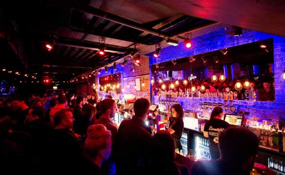 crowds at The Limelight bar in Belfast, a live music and night club