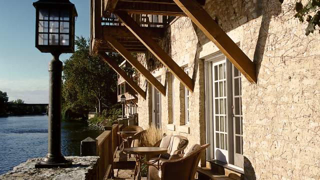Riverfront rooms at Herrington Inn & Spa in Geneva, Illinois