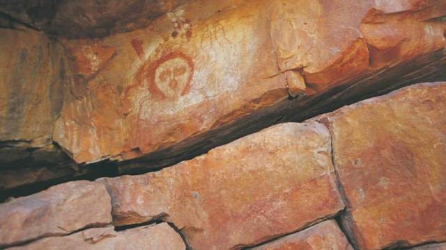 Rock art at Galvans Gorge on the Gibb River Road