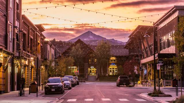 Sunset in Town Center