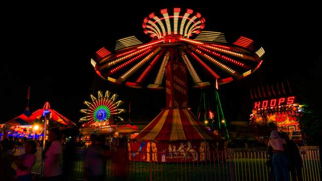 Three Rivers Festival Midway at Night