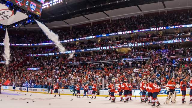 Florida Panthers on the ice rink