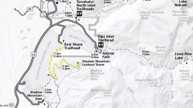 Shadow Mountain Lookout Tower map