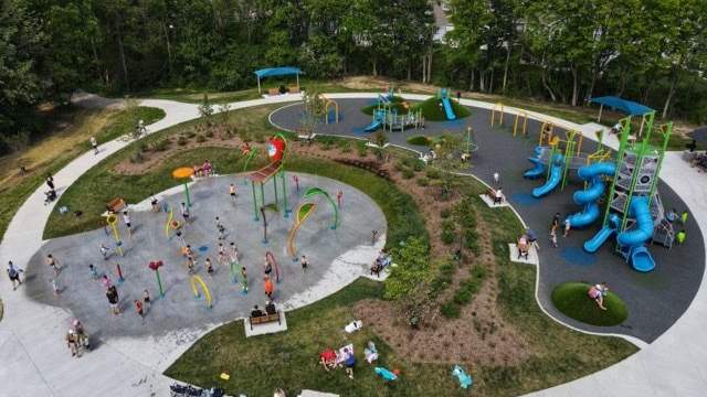 Aerial view of Kephart Park IN Johnson County Indiana