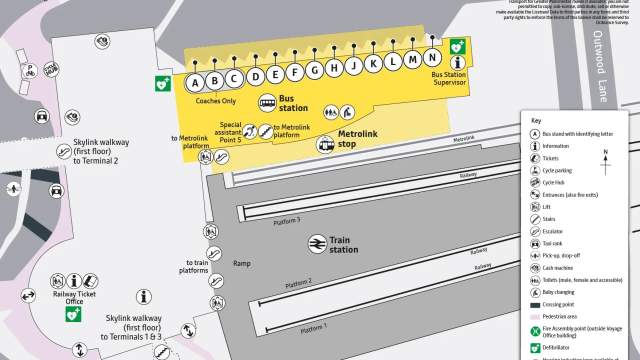 Manchester Airport The Station map