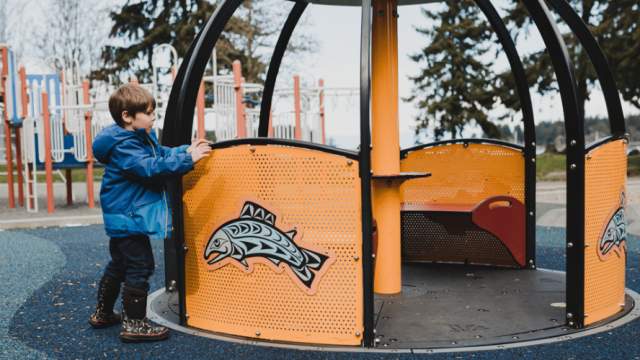 boy at playground