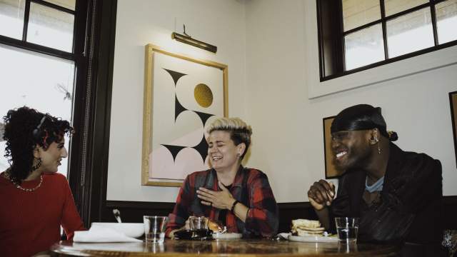 friends having lunch