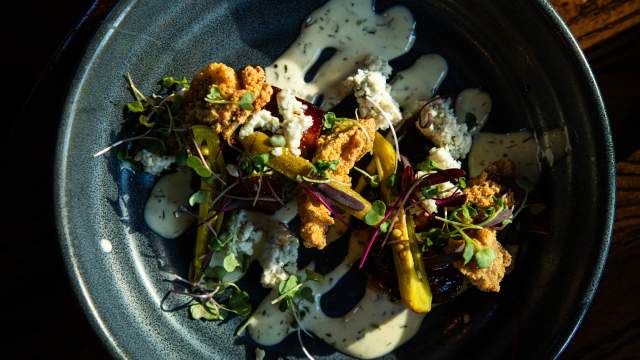 Pork Belly & Corn Fried Oysters