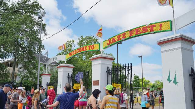 The Entrance to the New Orleans Jazz and Heritage Festival