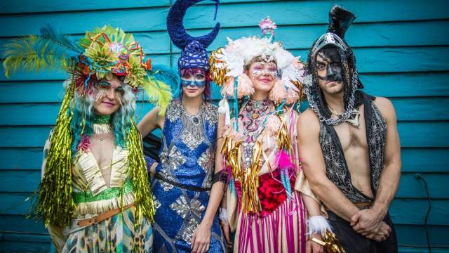 Costuming on Mardi Gras