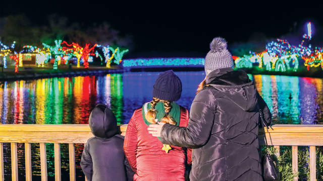 Family at Winterfest of Lights